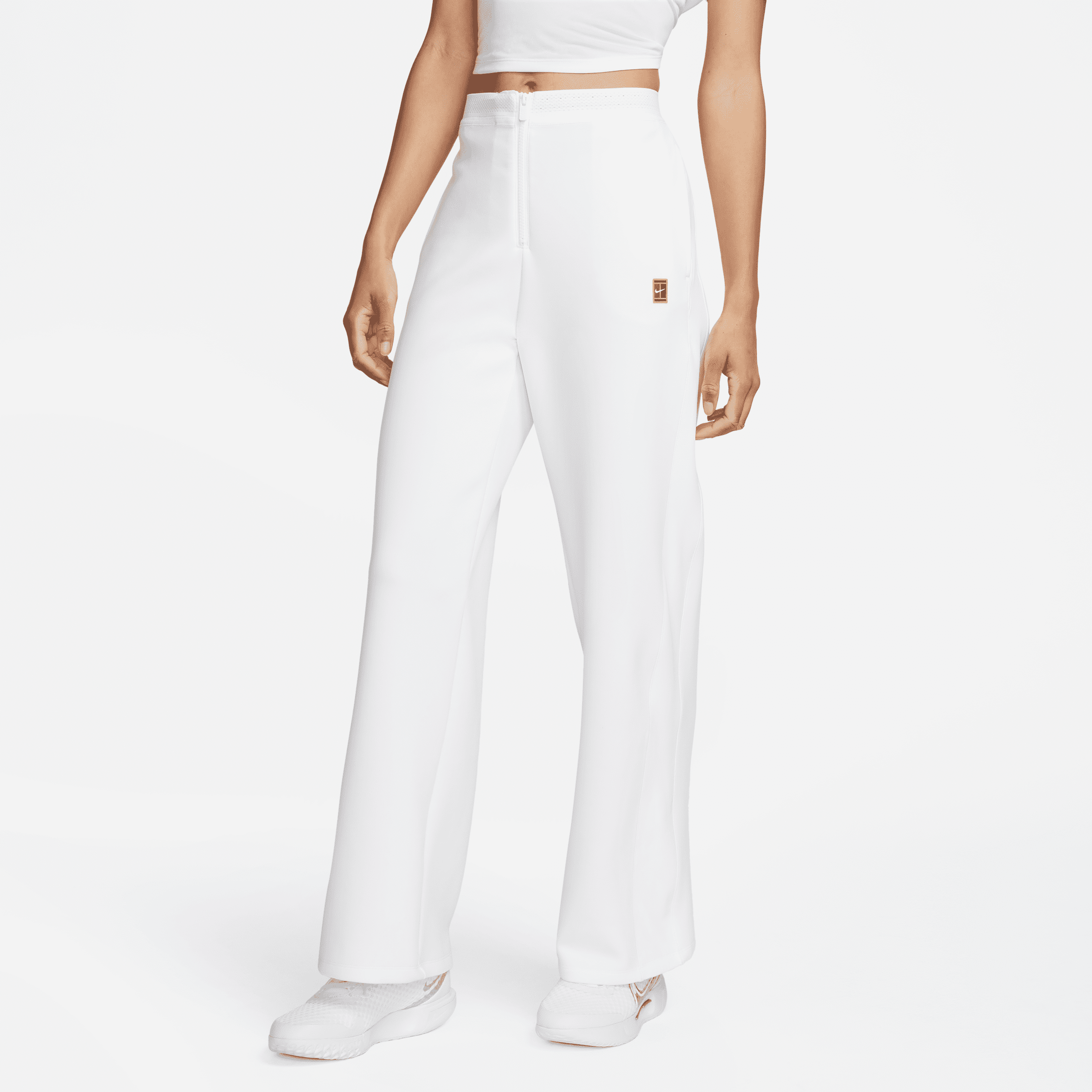 nike pantaloni da tennis court dri-fit heritage – donna - bianco