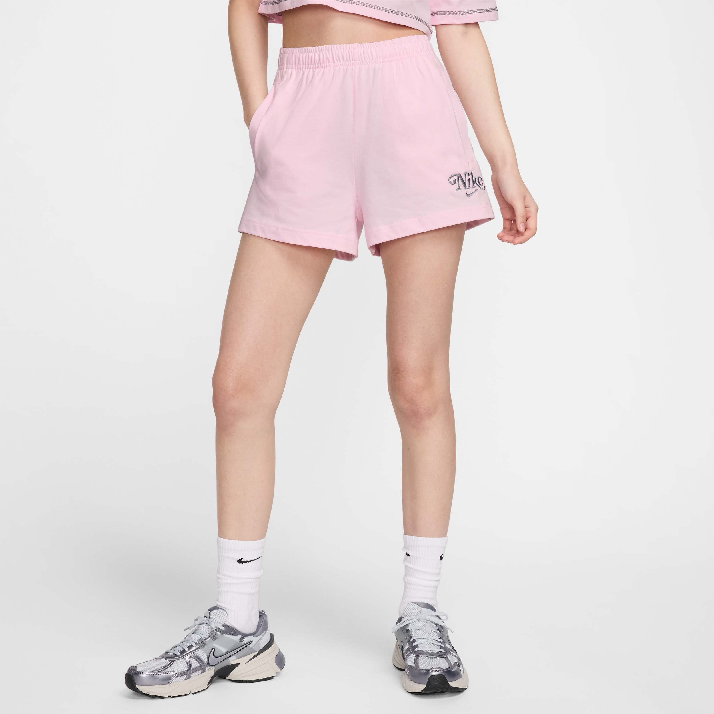 nike shorts in jersey  sportswear - donna - rosa