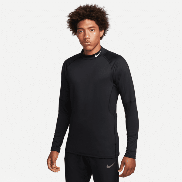 nike lupetto da fitness caldo a manica lunga dri-fit  pro – uomo - nero