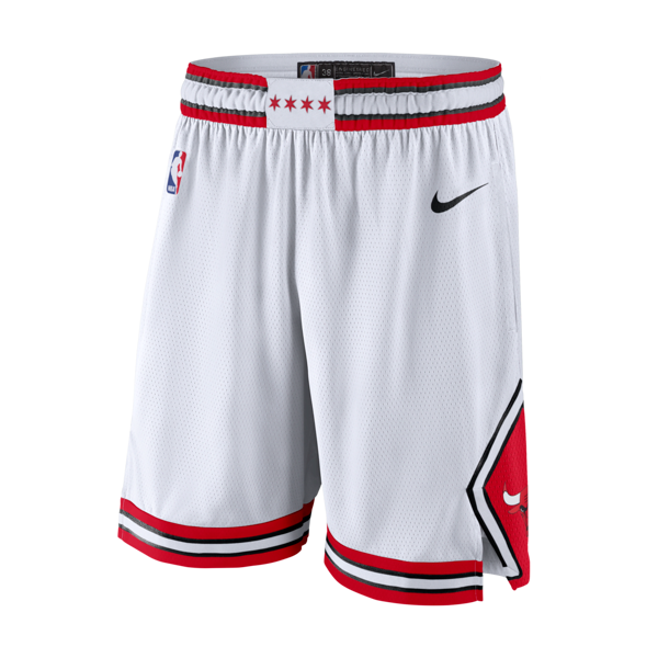 nike shorts chicago bulls association edition swingman  nba - uomo - bianco