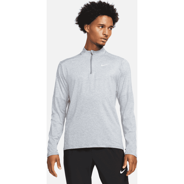 nike maglia da running con zip a metà lunghezza dri-fit  – uomo - grigio