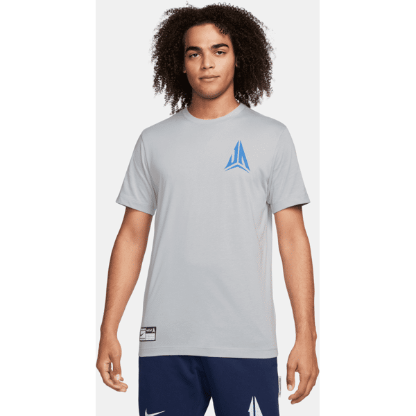 nike t-shirt da basket  dri-fit ja – uomo - grigio