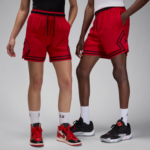 jordan shorts diamond in tessuto dri-fit  sport – uomo - rosso