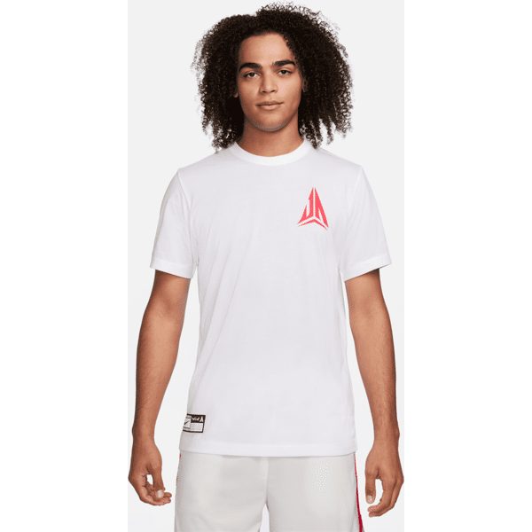 nike t-shirt da basket  dri-fit ja – uomo - bianco