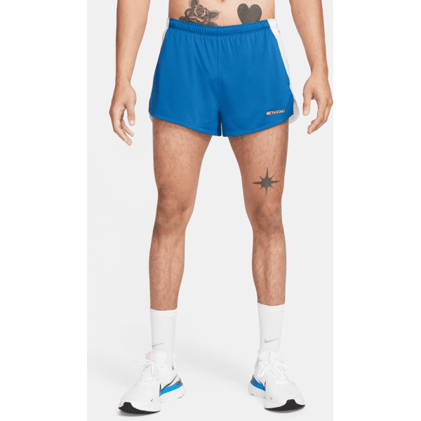 nike shorts da running dri-fit con slip foderati 8 cm  track club – uomo - blu