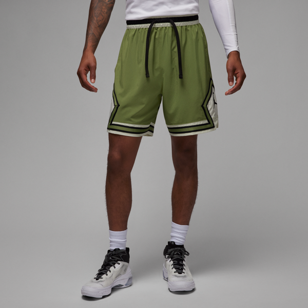 jordan shorts diamond in tessuto  dri-fit sport – uomo - verde