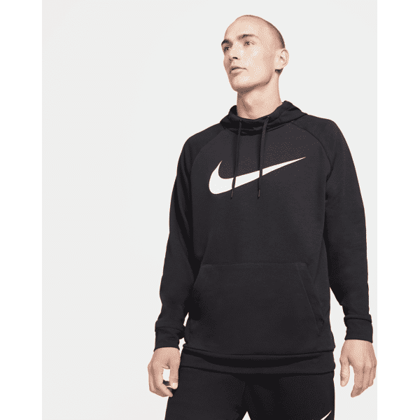 nike felpa fitness dri-fit con cappuccio  dry graphic – uomo - nero