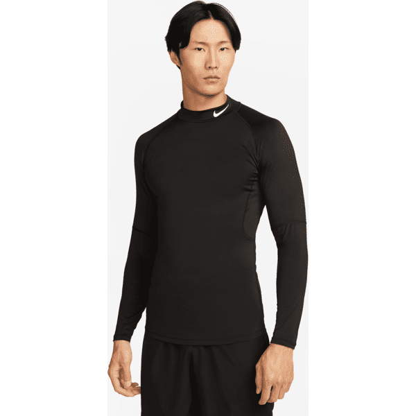 nike maglia da fitness a manica lunga con collo a lupetto dri-fit  pro – uomo - nero