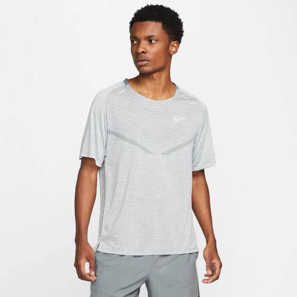 nike maglia da running a manica corta dri-fit adv  techknit – uomo - grigio