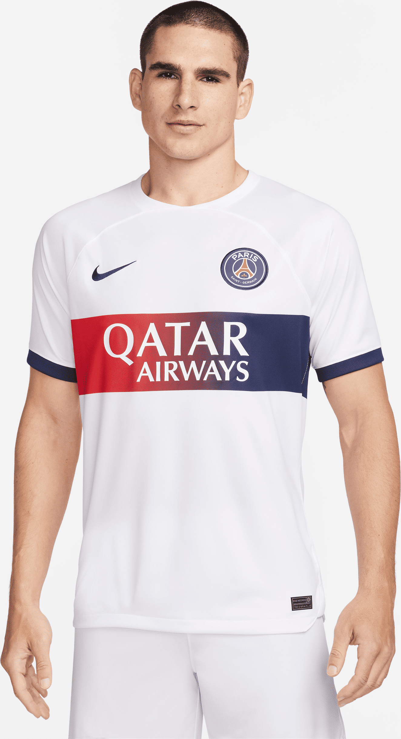 nike maglia da calcio  dri-fit paris saint-germain 2023/24 stadium da uomo – away - bianco