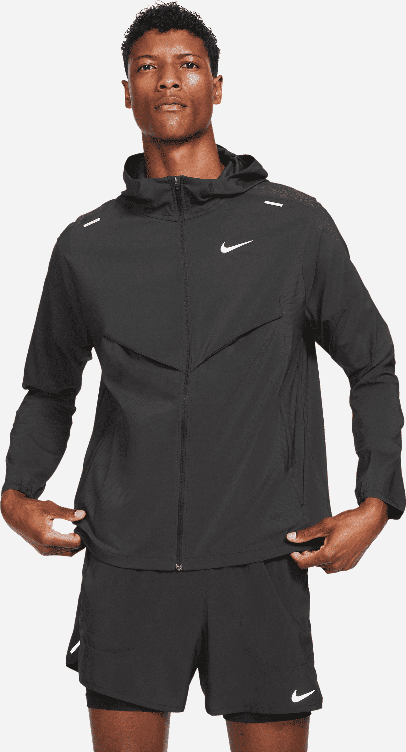 nike giacca da running  windrunner - uomo - nero