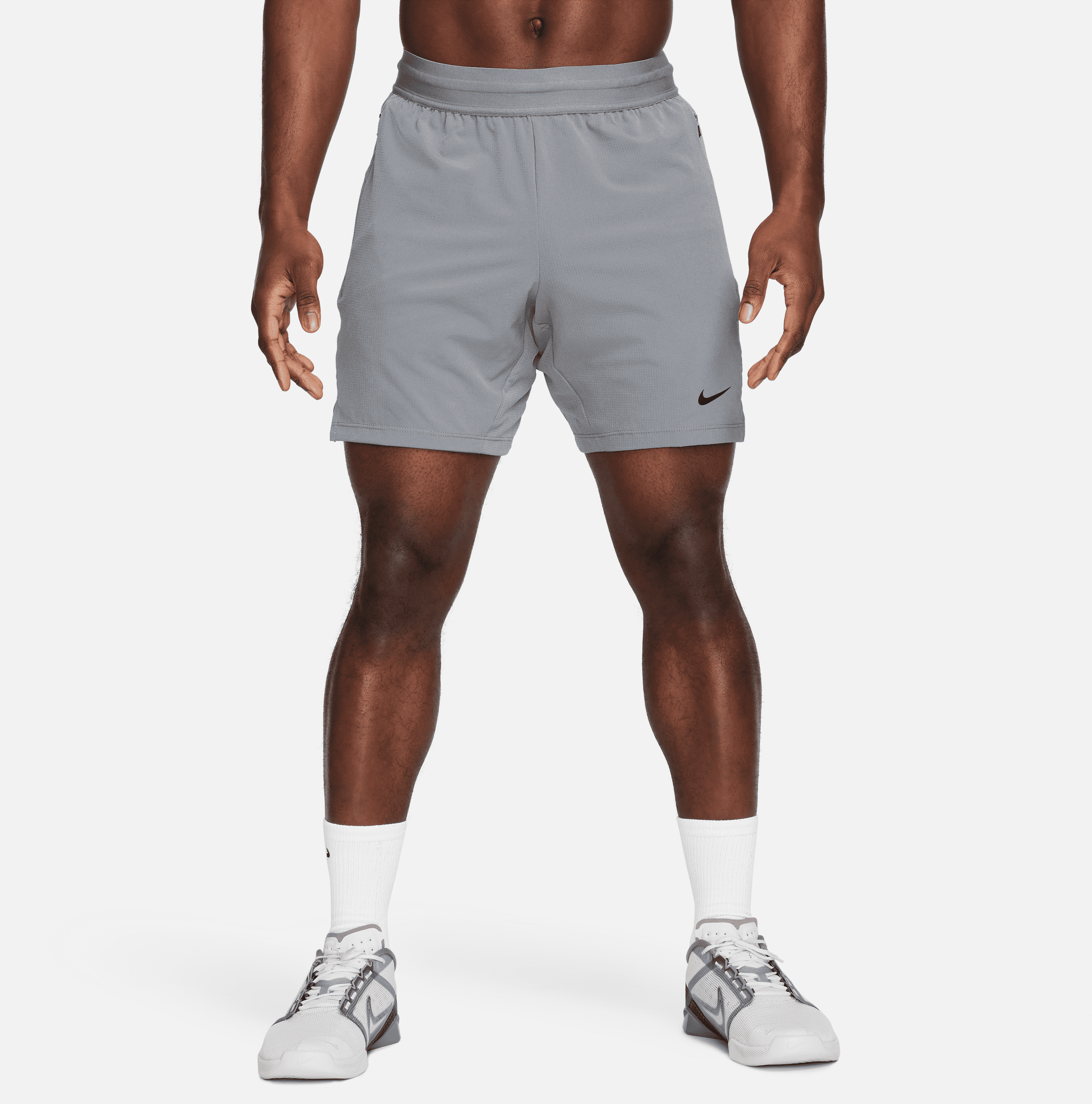 nike shorts da fitness dri-fit non foderati 18 cm  flex rep 4.0 – uomo - grigio