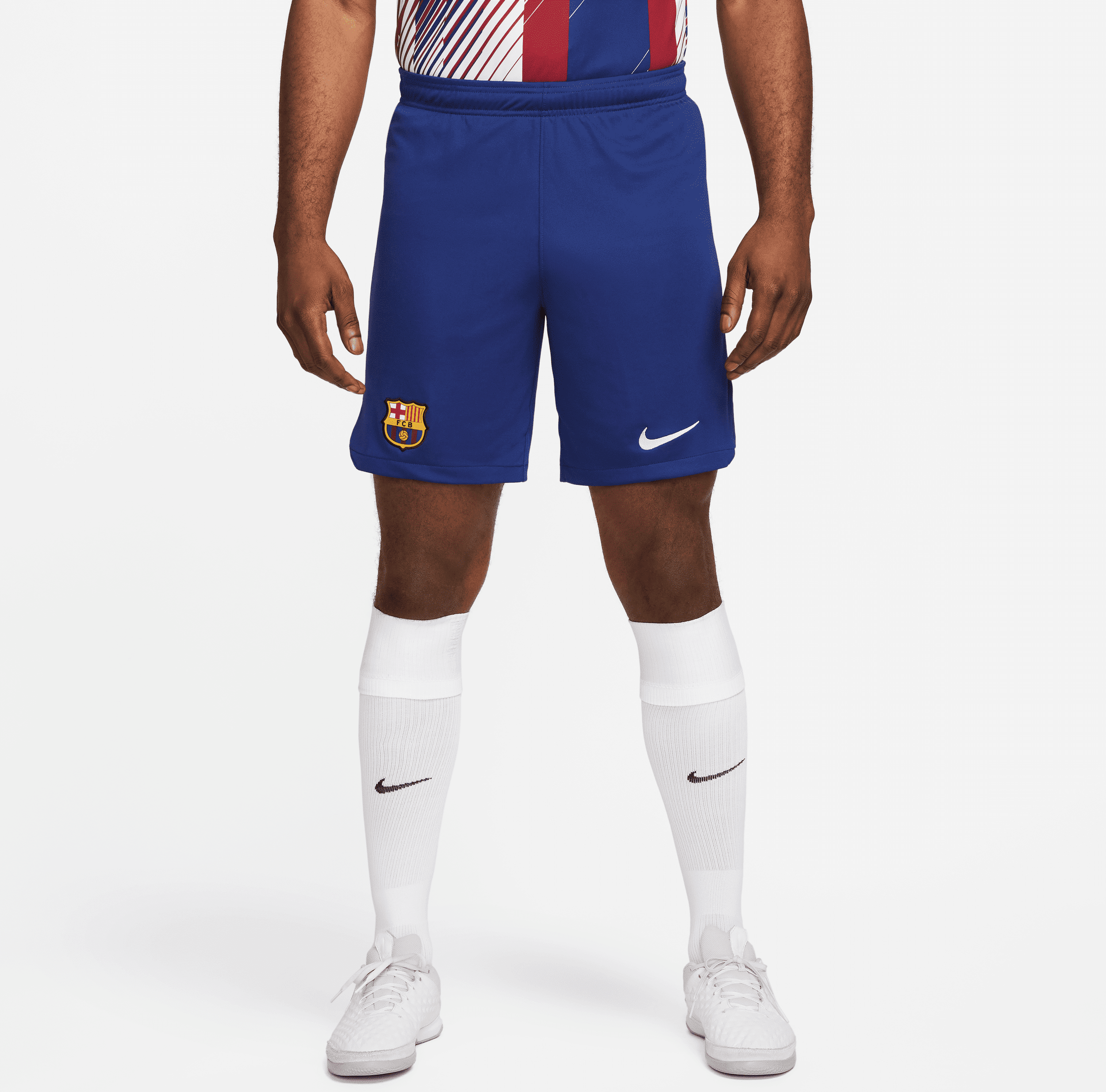 nike shorts da calcio  dri-fit fc barcelona 2023/24 stadium da uomo – home - blu