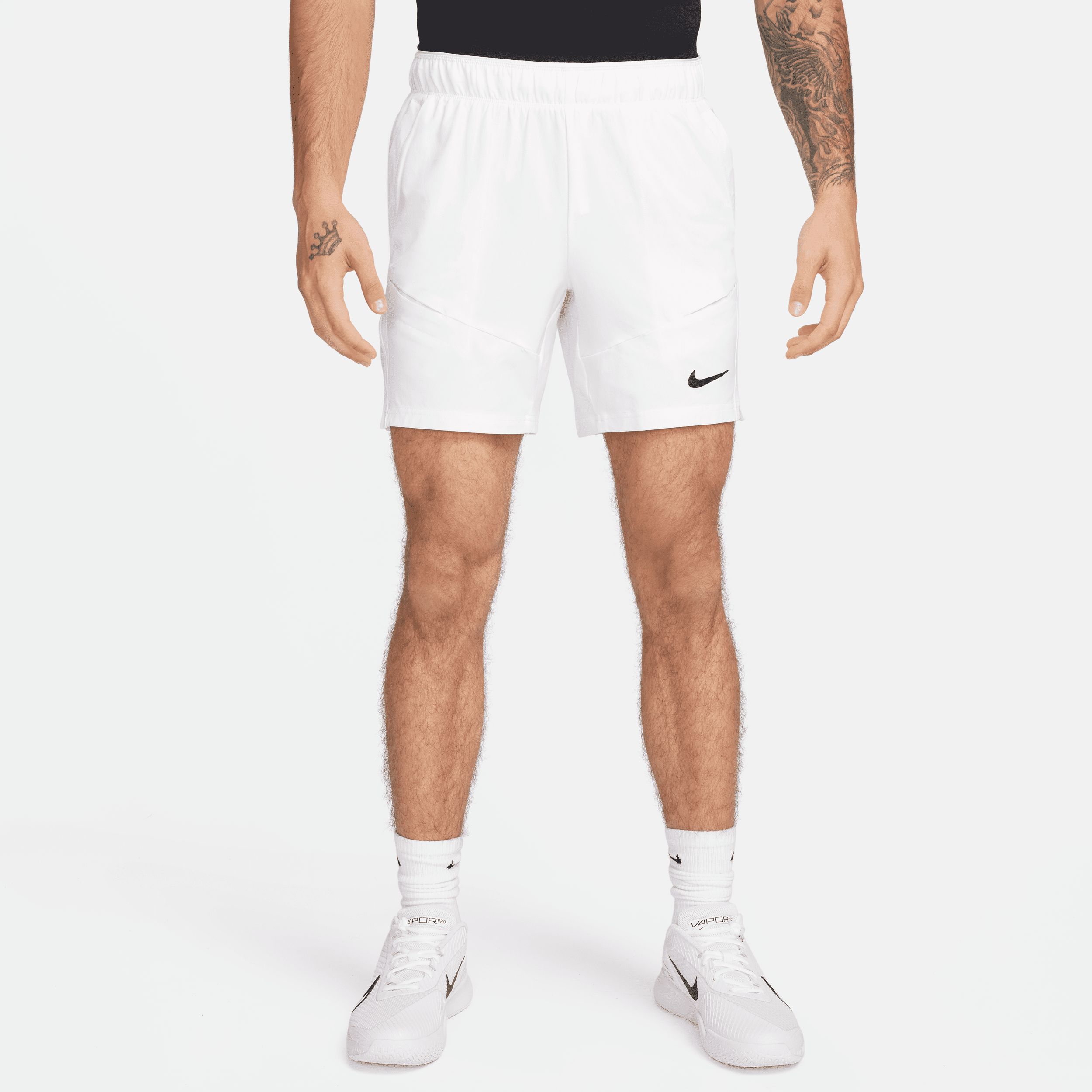 nike shorts da tennis 18 cm dri-fit court advantage – uomo - bianco