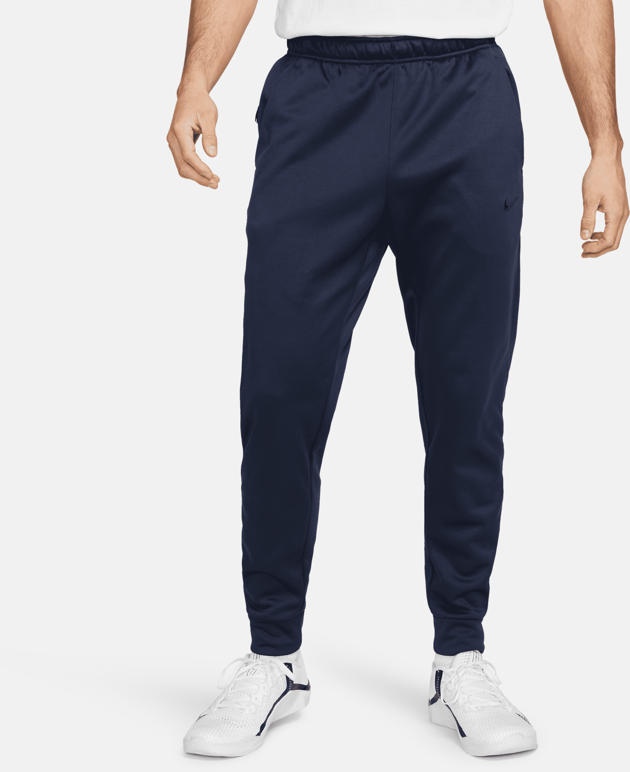 nike pantaloni fitness affusolati therma-fit  therma – uomo - blu