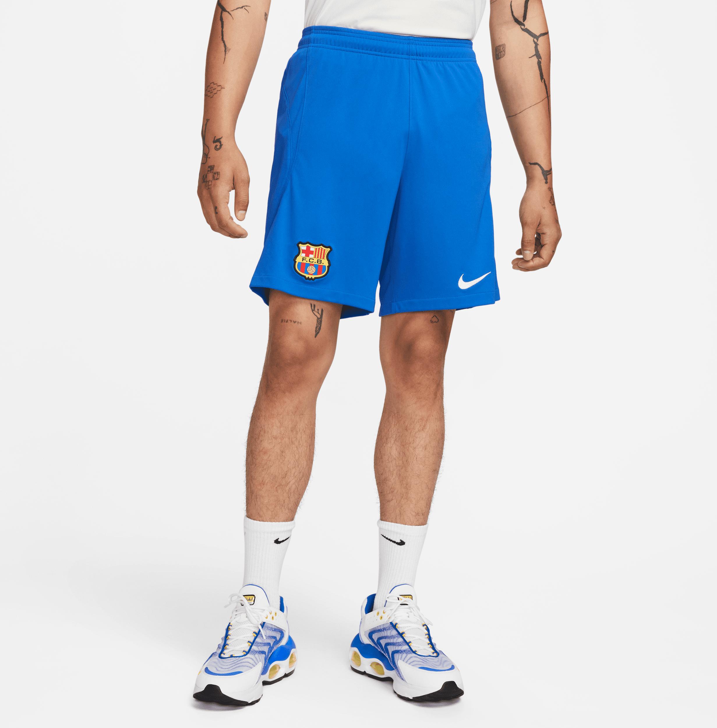 nike shorts da calcio  dri-fit fc barcelona 2023/24 stadium da uomo – away - blu