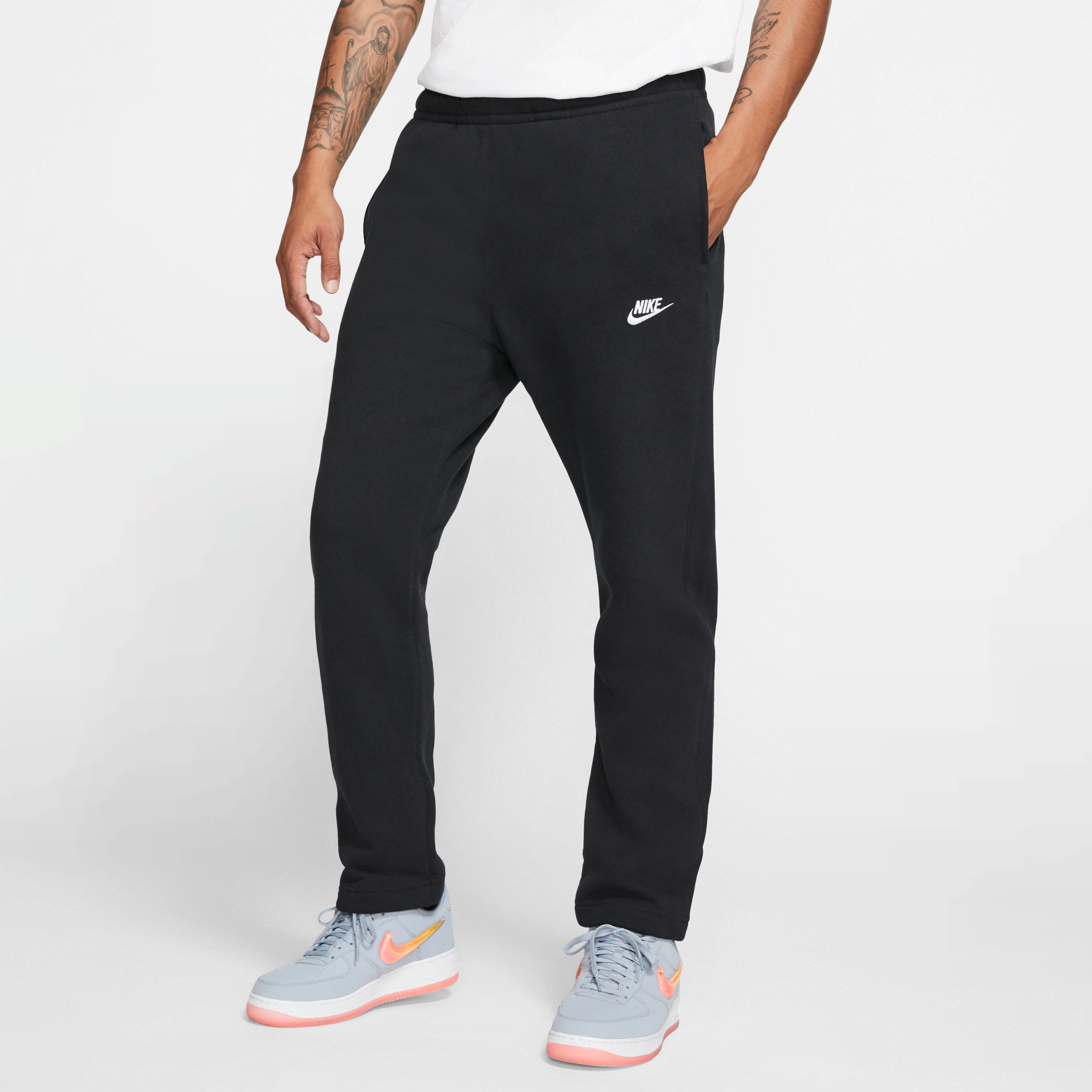 nike pantaloni  sportswear club fleece - uomo - nero