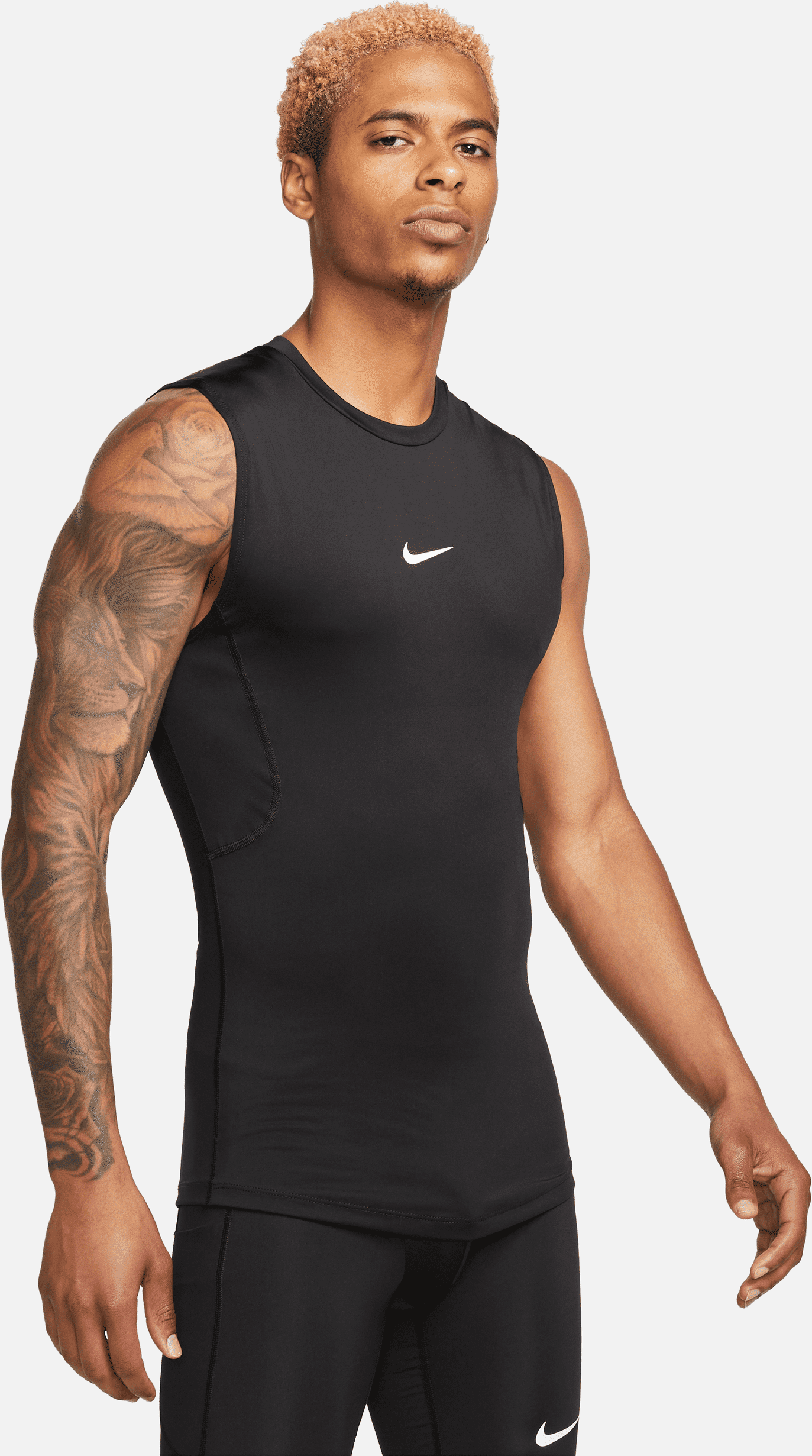 nike maglia da fitness aderente senza maniche dri-fit  pro – uomo - nero