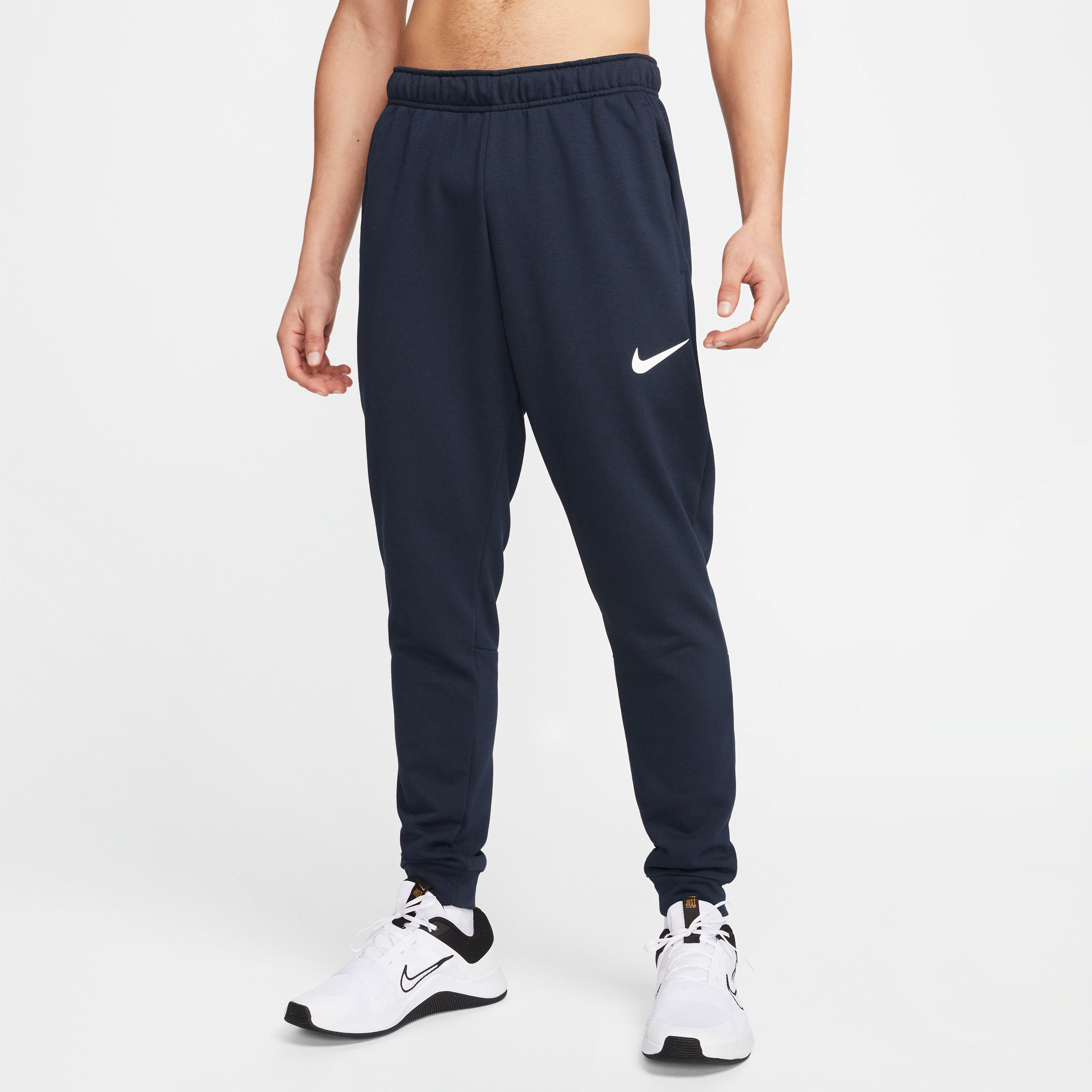 nike pantaloni fitness dri-fit affusolati in fleece  dry – uomo - blu