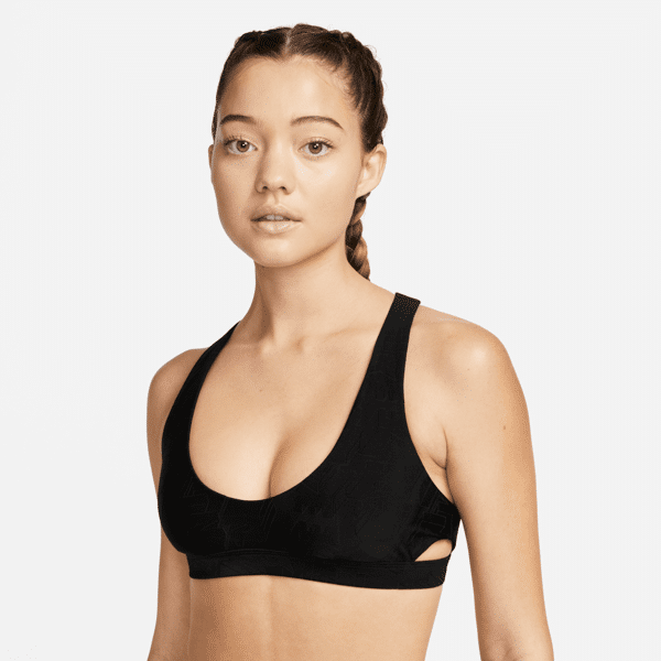 nike top bikini con aperture  – donna - nero