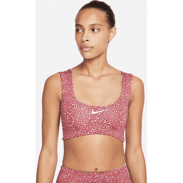 nike top da mare corto e reversibile  – donna - rosso