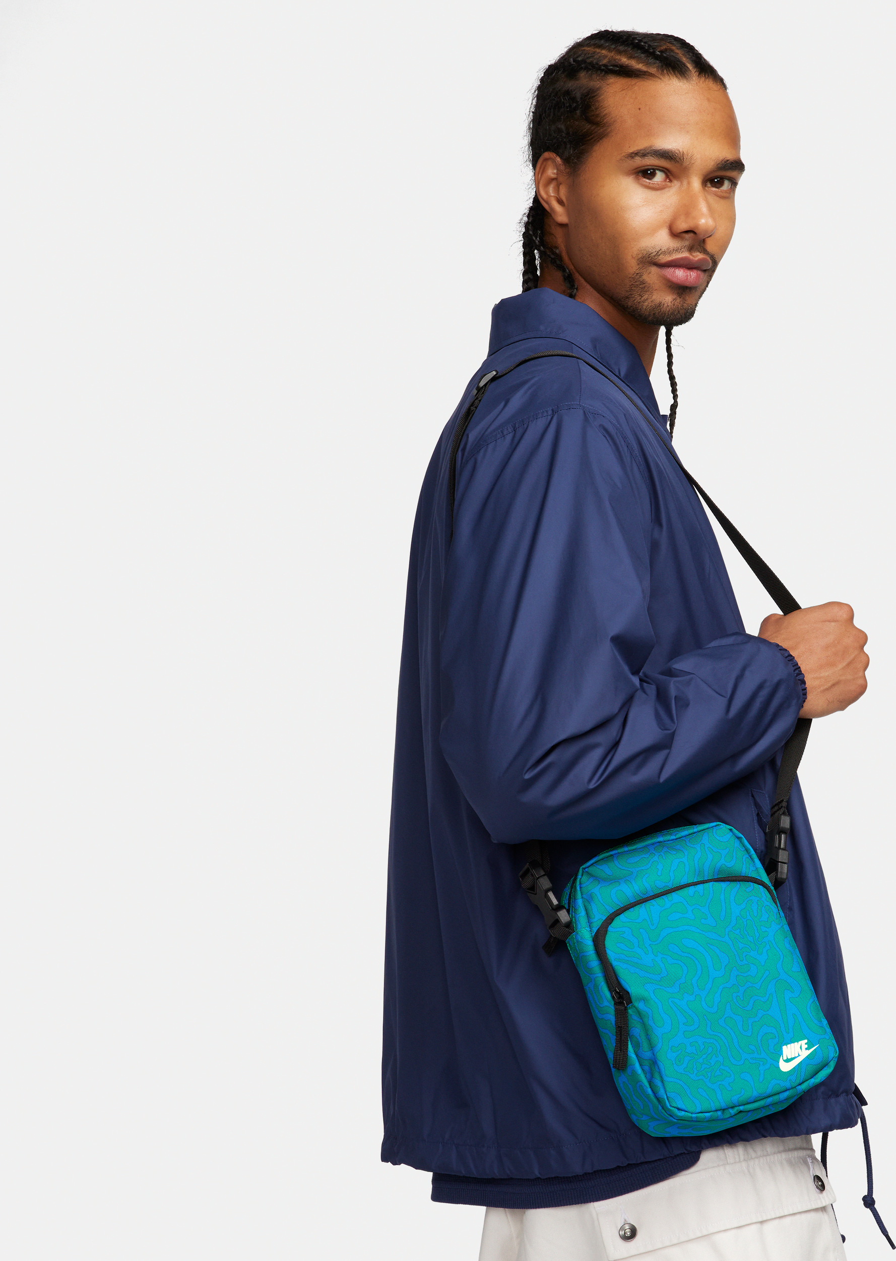 nike borsa a tracolla  heritage (4 l) - blu