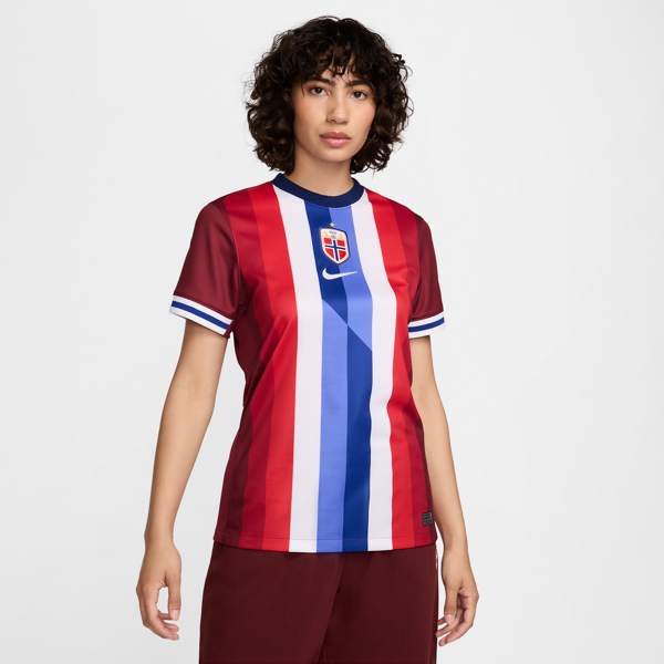 nike maglia da calcio replica  dri-fit norvegia (squadra femminile) 2024/25 stadium da donna – home - rosso