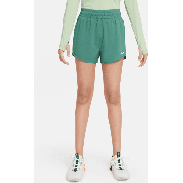 nike shorts da training in tessuto a vita alta dri-fit  one – ragazza - verde