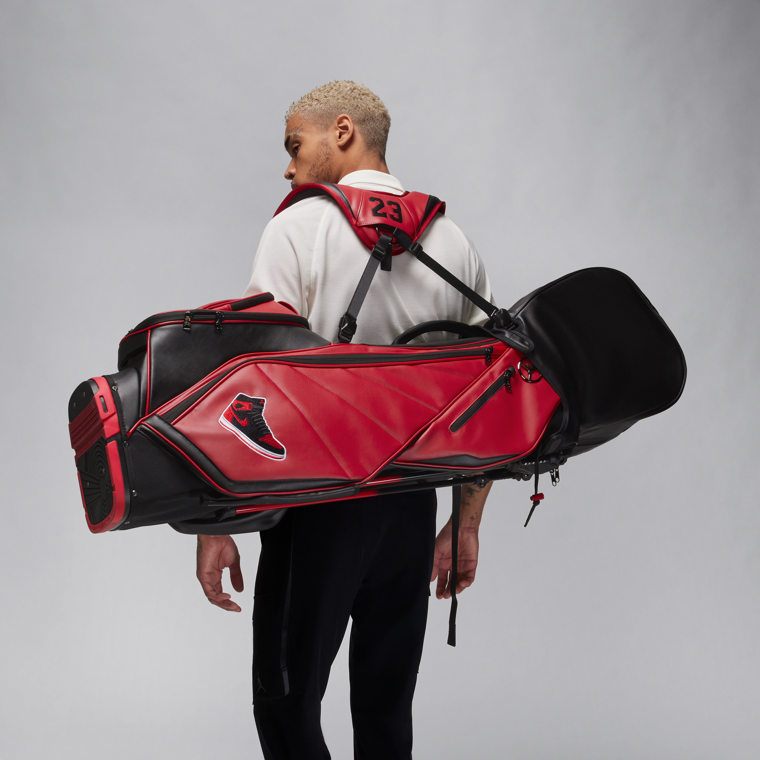 jordan borsa da golf a 6 scomparti  fade away luxe - rosso