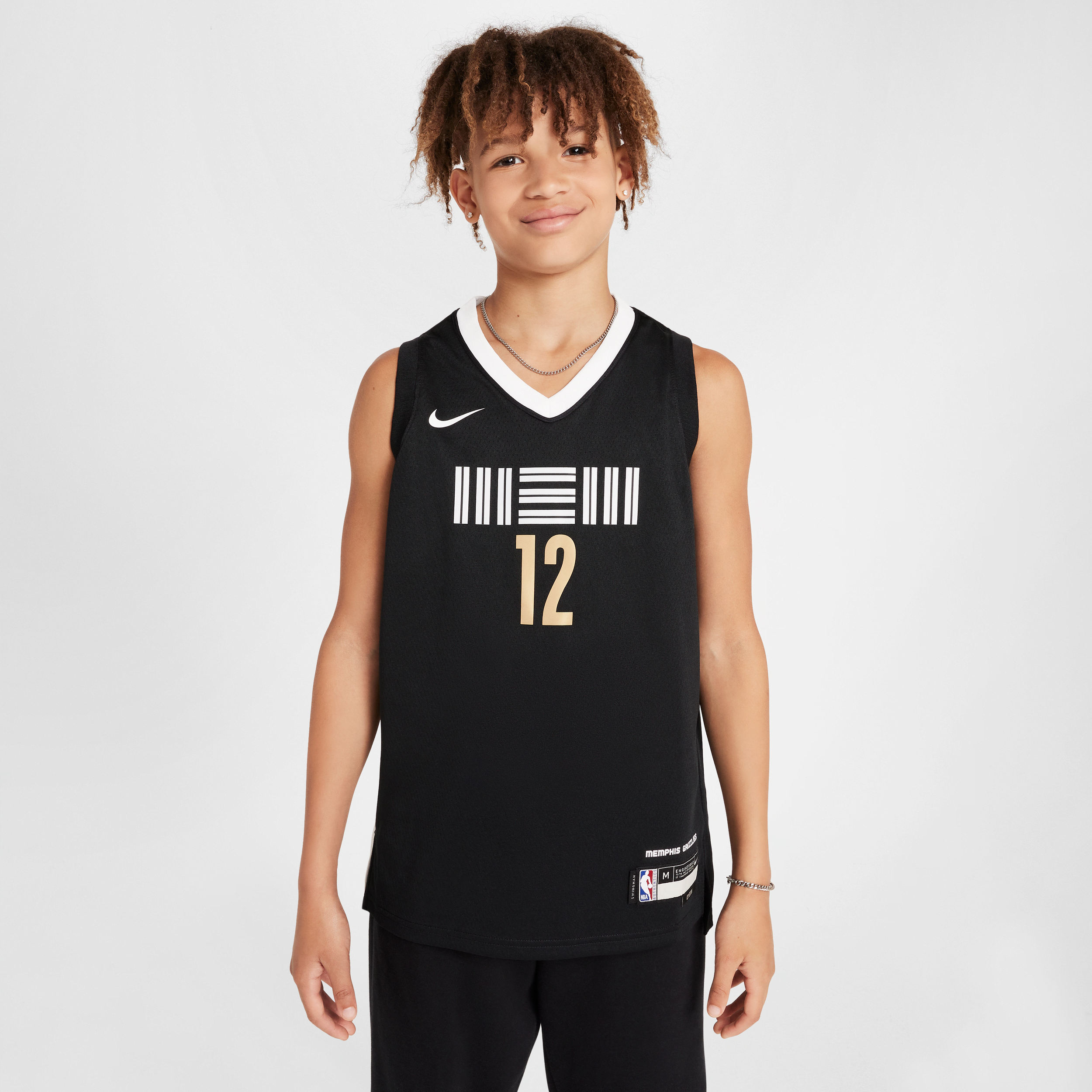 nike maglia ja morant memphis grizzlies 2023/24 city edition  dri-fit swingman nba – ragazzo/a - nero