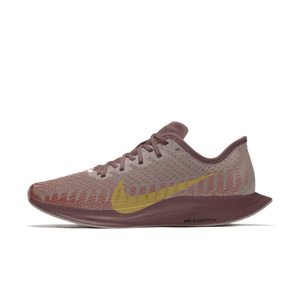 nike scarpa da running personalizzabile  zoom pegasus turbo 2 premium by you - donna - marrone