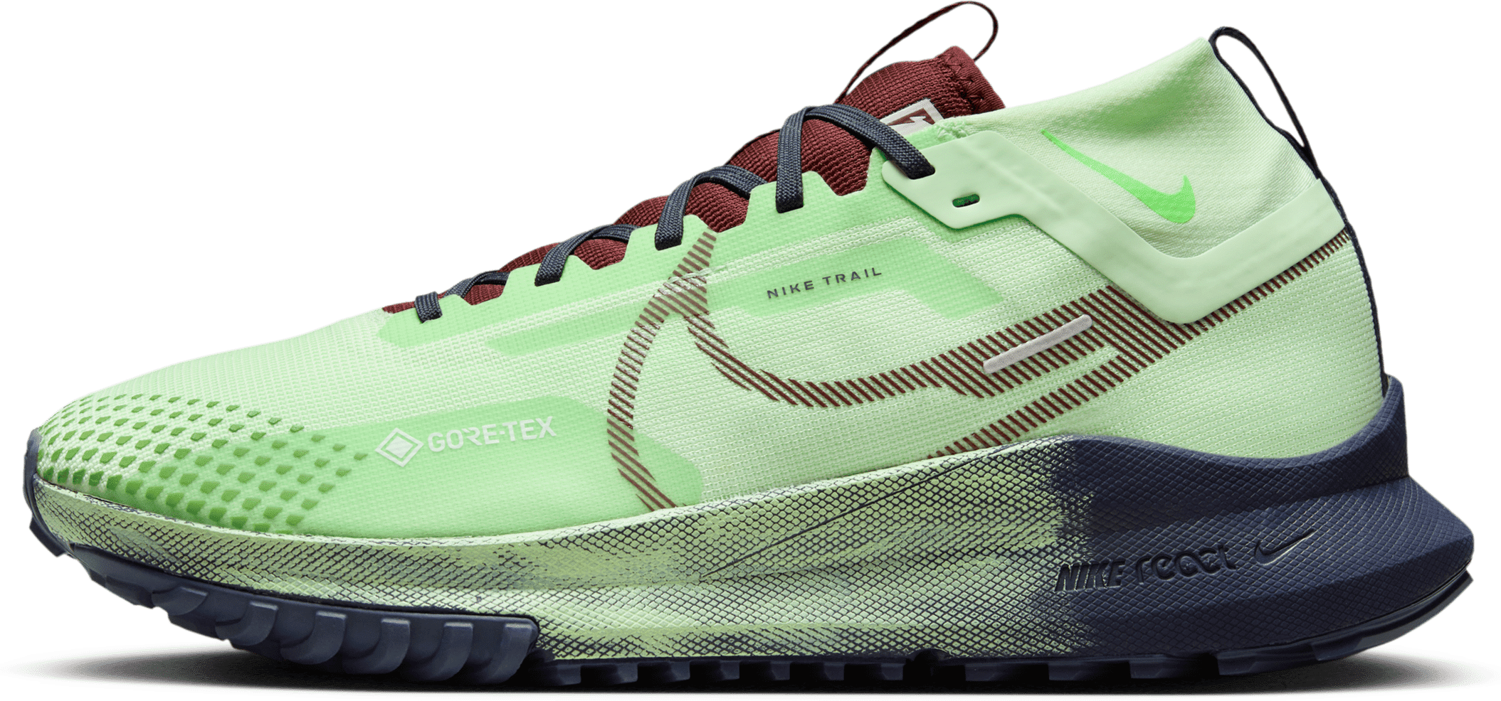 nike scarpa impermeabile da trail running  pegasus trail 4 gore-tex – uomo - verde