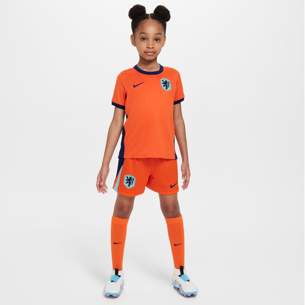 nike divisa da calcio replica in 3 pezzi  olanda 2024 stadium per bambino/a – home - arancione