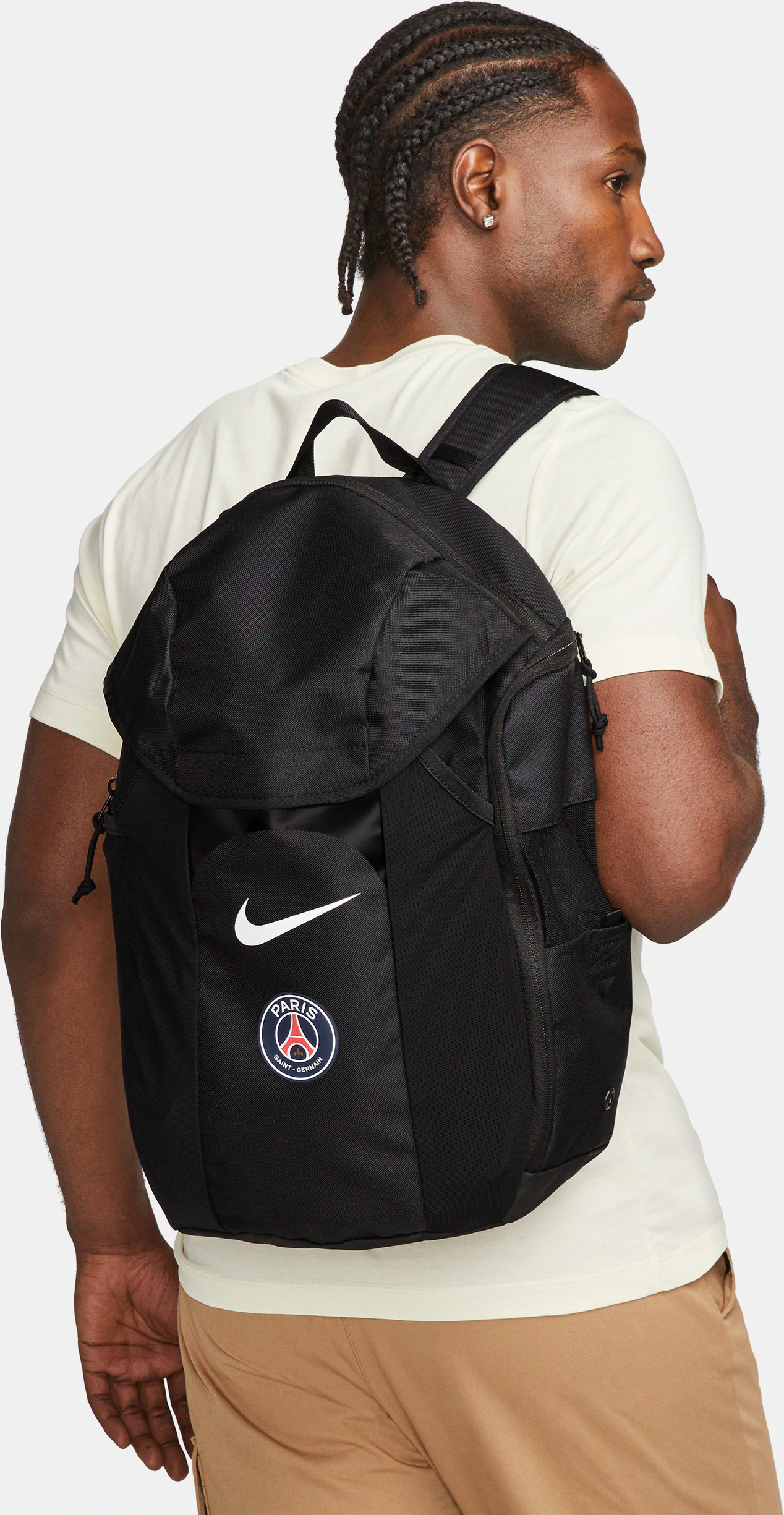 nike zaino da calcio paris saint-germain academy (30 l) - nero