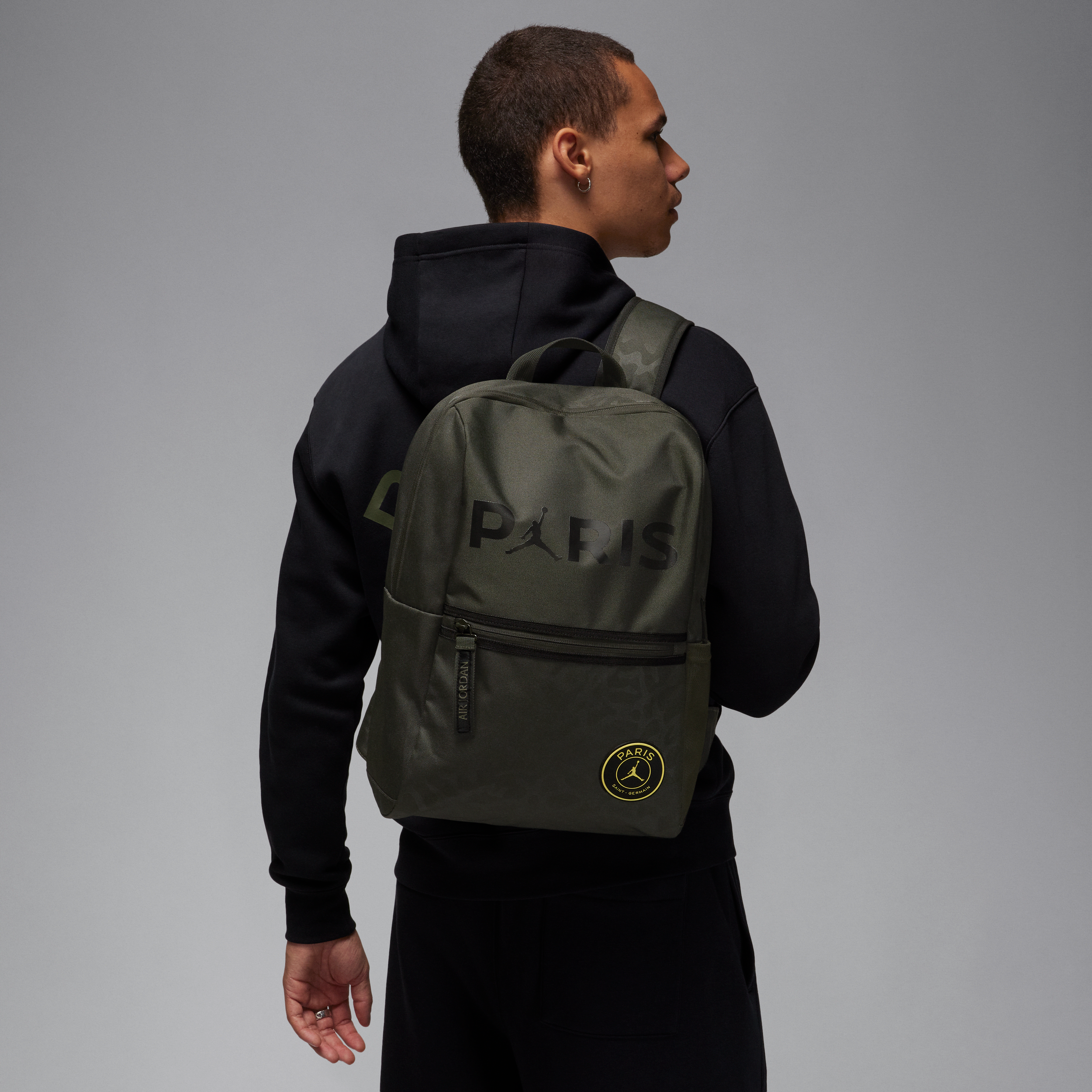jordan zaino  paris saint-germain essential backpack (35 l) - verde