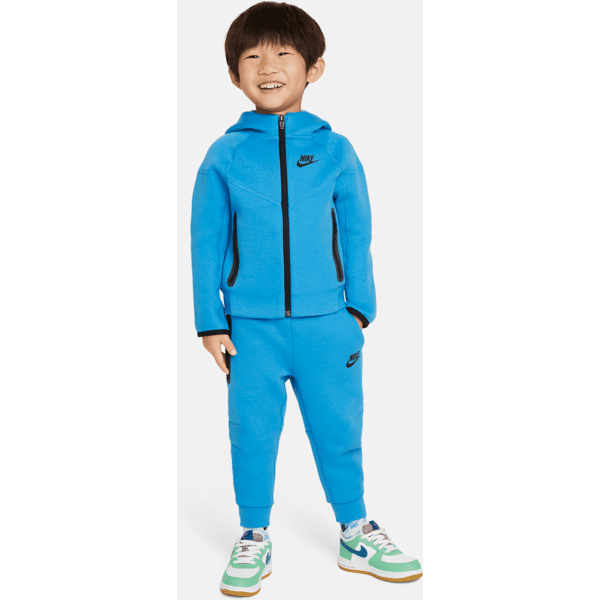 nike completo in 2 pezzi con felpa con cappuccio  sportswear tech fleece full-zip set – bimbi piccoli - blu