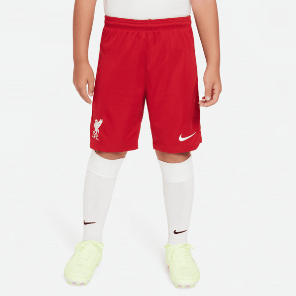 nike shorts da calcio  dri-fit liverpool fc 2023/24 stadium per ragazzi – home - rosso