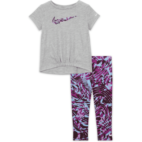 nike completo  dri-fit printed leggings set – bebè (12-24 mesi) - viola