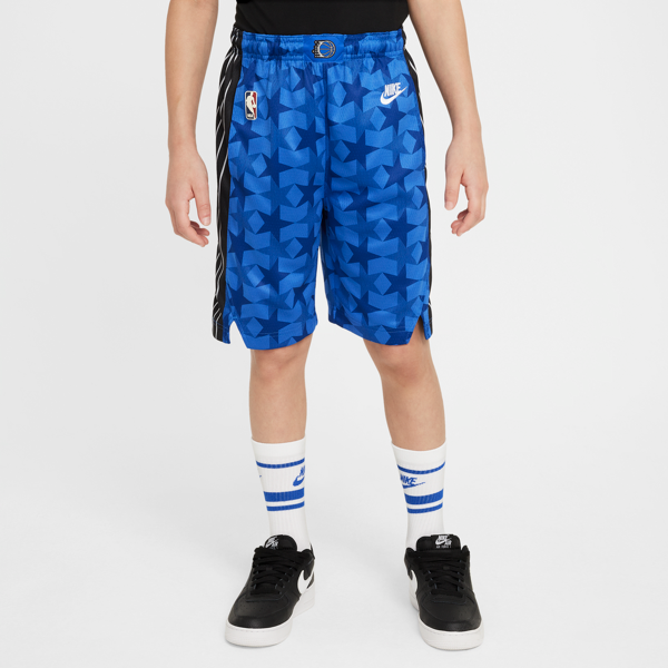 nike shorts orlando magic 2023/24 hardwood classics swingman  dri-fit nba – ragazzo - blu