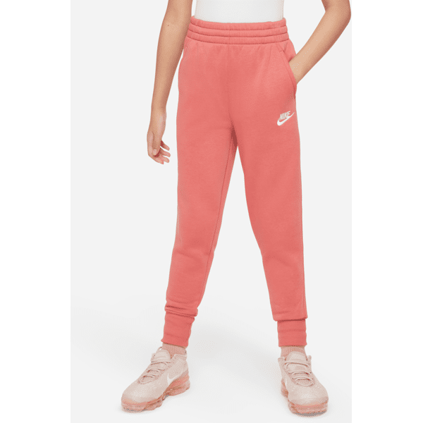 nike pantaloni aderenti a vita alta  sportswear club fleece – ragazza - rosso