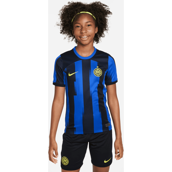 nike maglia da calcio  dri-fit inter 2023/24 stadium per ragazzo/a – home - blu