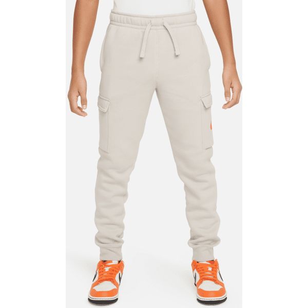 nike pantaloni cargo in fleece con grafica  sportswear – ragazzo - grigio