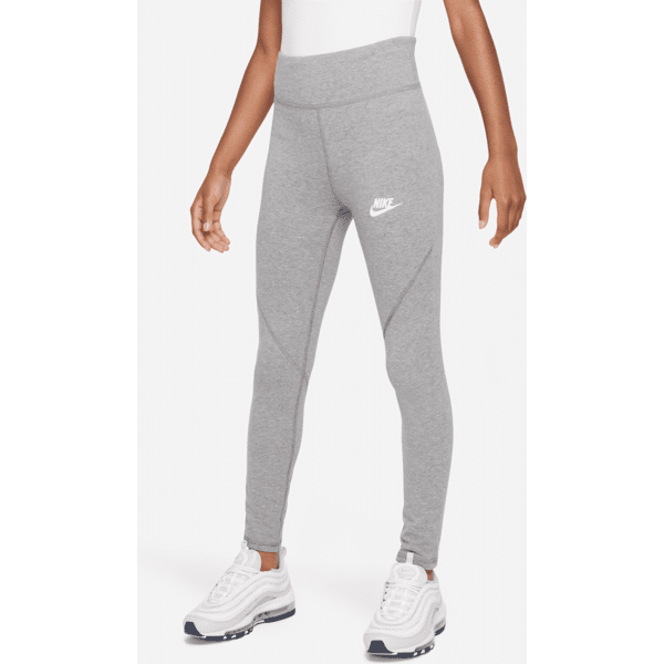 nike leggings a vita alta  sportswear favorites - ragazza - grigio