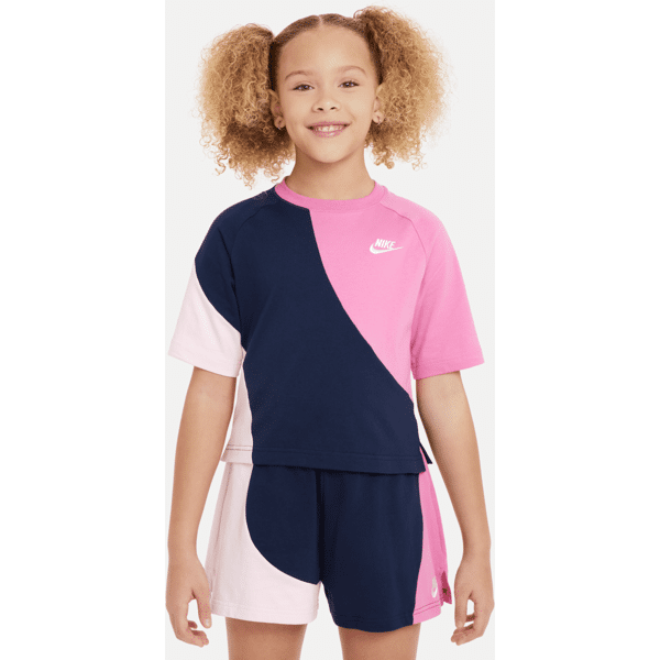 nike top in jersey  sportswear – ragazza - blu