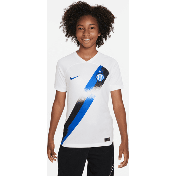 nike maglia da calcio  dri-fit inter 2023/24 stadium per ragazzo/a – away - bianco