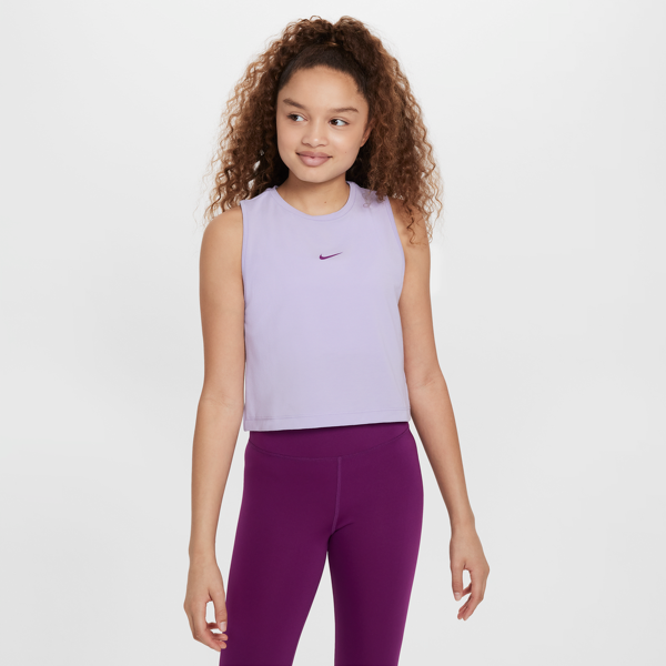 nike canotta da training dri-fit  pro – bambina/ragazza - viola