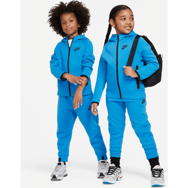 nike completo in 2 pezzi con cappuccio  sportswear tech fleece full-zip set – bambini - blu