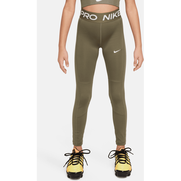 nike leggings dri-fit  pro leak protection: period – bambina/ragazza - verde