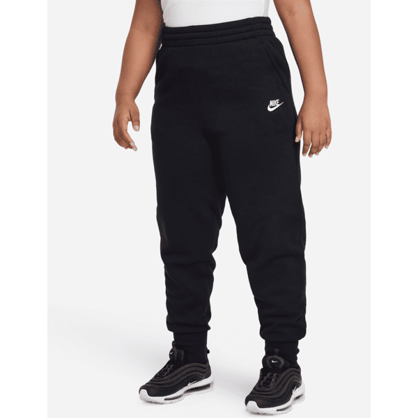 nike pantaloni aderenti a vita alta (taglia grande)  sportswear club fleece – ragazza - nero