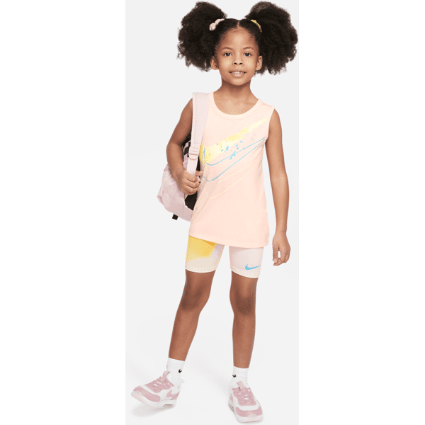 nike completo in 2 pezzi  just diy it bike shorts set – bambini - bianco